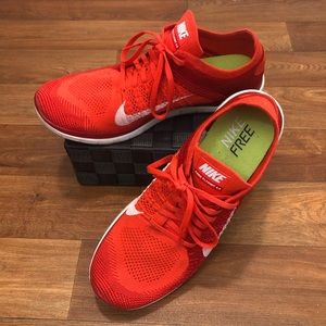 Mens Nike Free Flyknit 4.0 Red